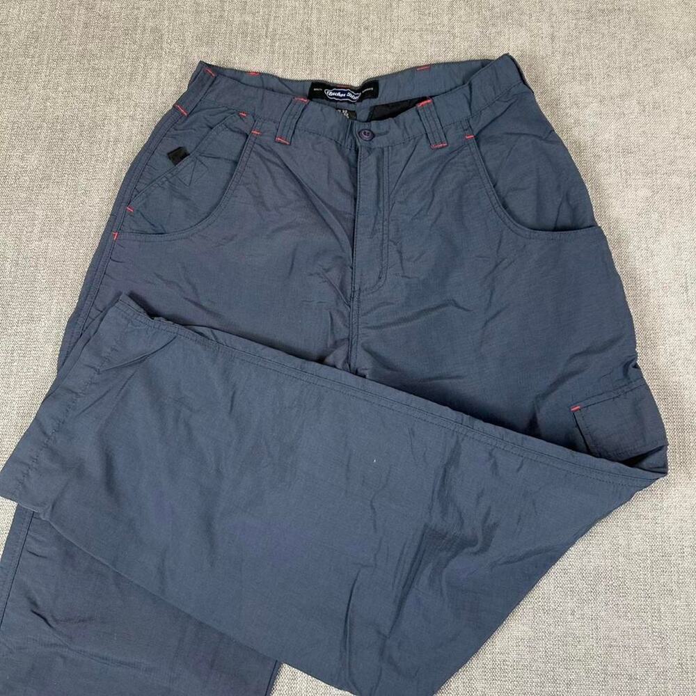 Y2K Anchor Blue grey cargo baggy track pants